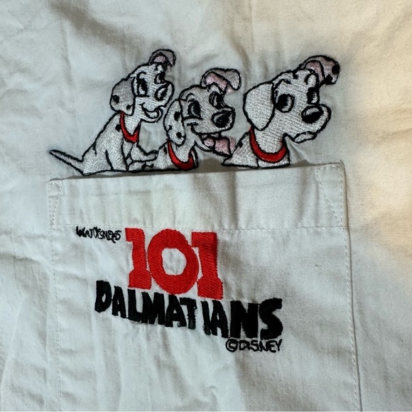 Vtg 90s Disney By JouJou 101 Dalmations Embroidered Shirt - Picture 3 of 7